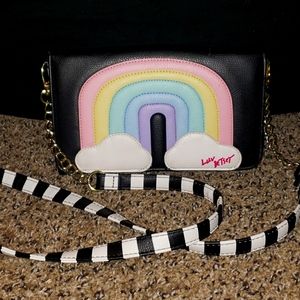 Betsey Johnson Luv Pastel Rainbow & Stripes wallet handbag wallet purse